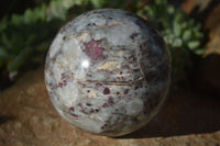 Polished Rubellite Pink Tourmaline Matrix Sphere x 1 From Madagascar - Toprock Gemstones and Minerals 