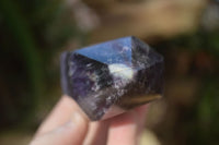 Polished Chevron Amethyst Points x 4 From Zambia