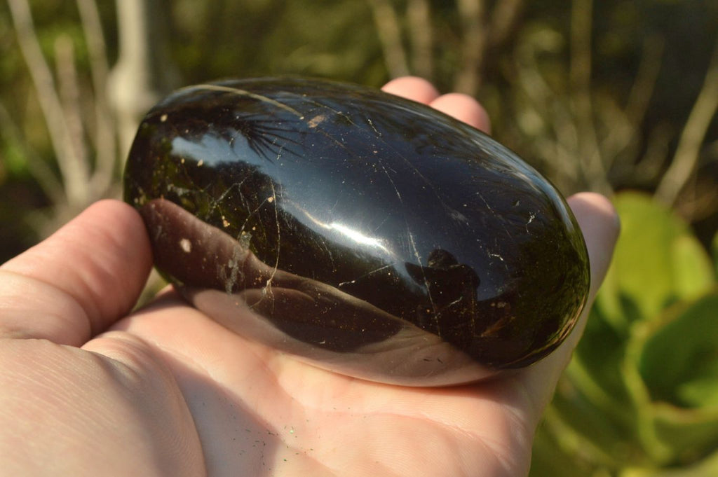 Polished Black Tourmaline Standing Free Forms x 3 From Madagascar - TopRock