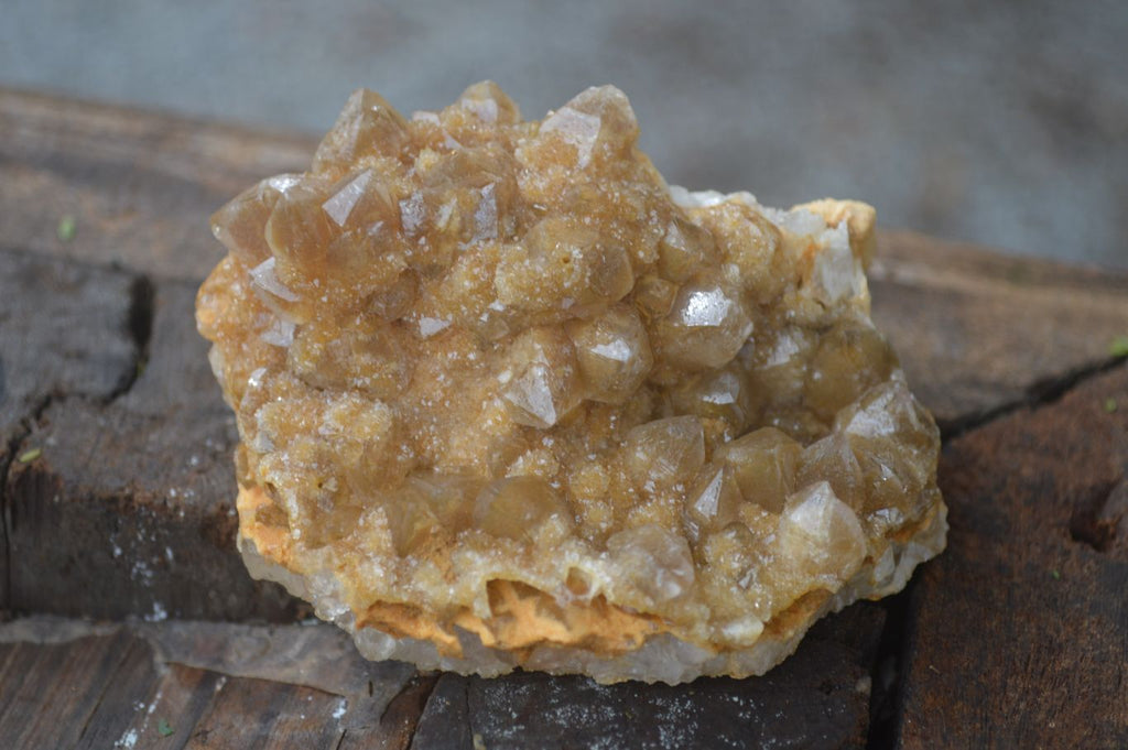 Natural Golden Limonite / Lemonite Quartz Clusters  x 12 From Zambia - Toprock Gemstones and Minerals 
