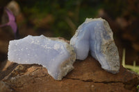 Natural Blue Lace Agate Geode Specimens  x 12 From Nsanje, Malawi - Toprock Gemstones and Minerals 
