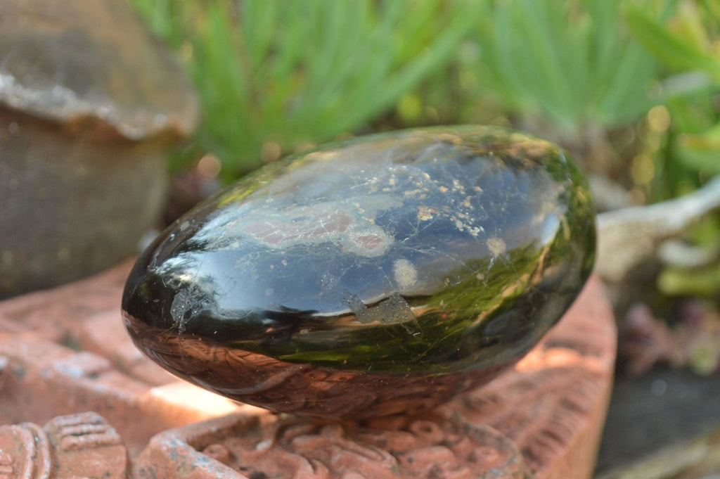Polished Black Tourmaline Standing Free Forms x 3 From Madagascar - TopRock