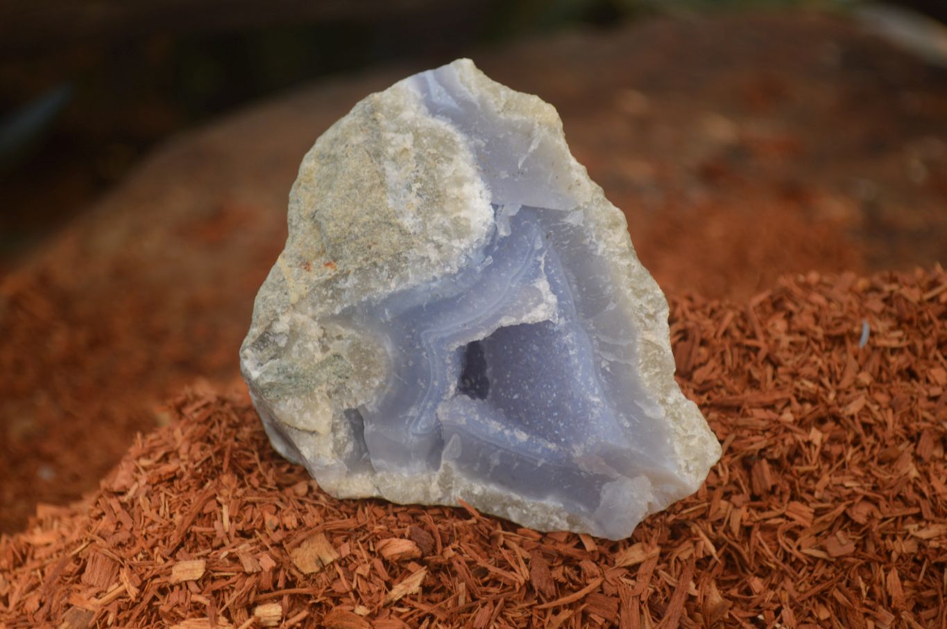 Natural Blue Lace Agate Geode Specimens  x 12 From Nsanje, Malawi - Toprock Gemstones and Minerals 
