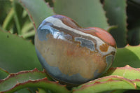 Polished Polychrome Jasper Hearts  x 6 From Madagascar