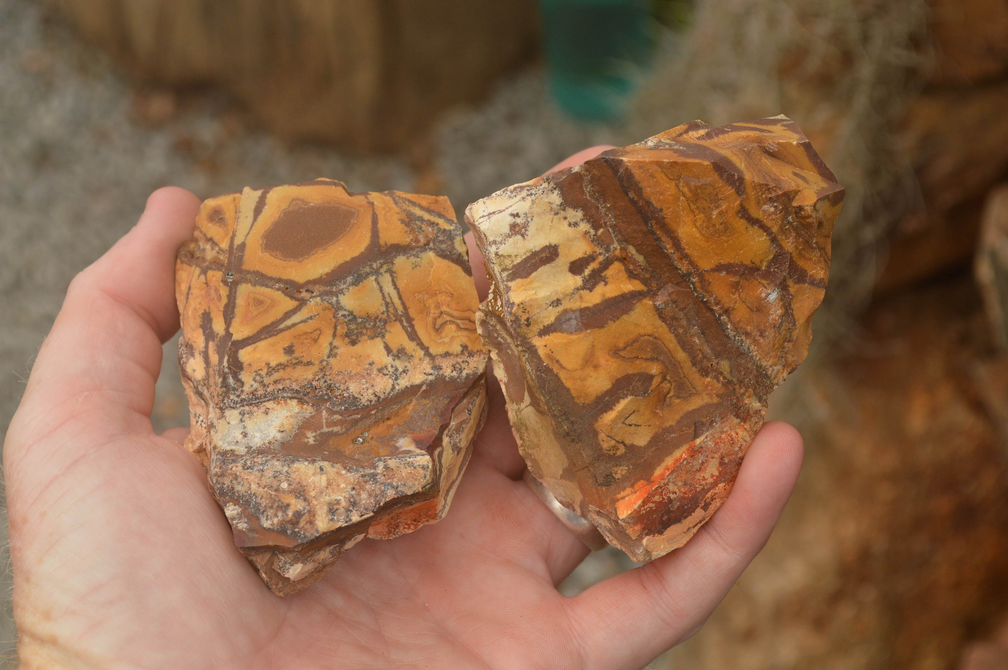 Natural Medium Cobbed Nguni Jasper Pieces - sold per 5 kg - From Northern Cape, South Africa - TopRock