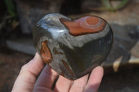 Polished Polychrome Jasper Hearts  x 6 From Madagascar
