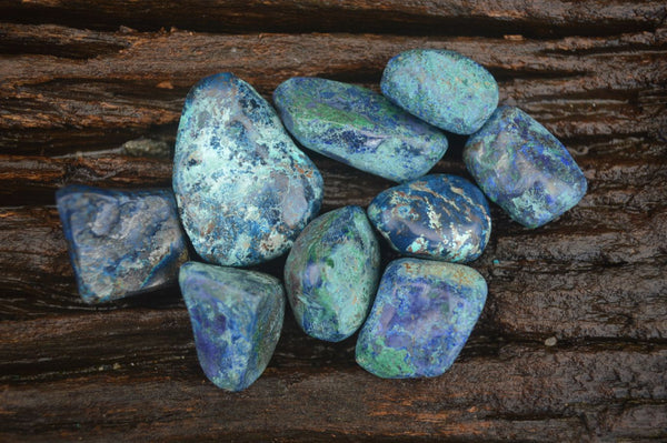 Polished Shattuckite Tumbled Stones  x 35 From Congo - Toprock Gemstones and Minerals 