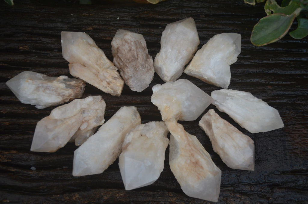 Natural Large Pineapple Candle Quartz Crystals  x 12 From Antsirabe, Madagascar - Toprock Gemstones and Minerals 