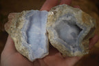 Natural Blue Lace Agate Geode Specimens  x 12 From Nsanje, Malawi - Toprock Gemstones and Minerals 