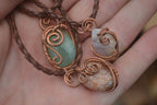 Polished Copper Wire Wrapped Ancient Eagle Pendants  x 12 From Zimbabwe - Toprock Gemstones and Minerals 