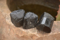 Natural Rough Schorl Black Tourmaline Crystals x 35 From Zimbabwe