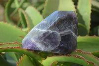 Polished Chevron Amethyst Points x 4 From Zambia