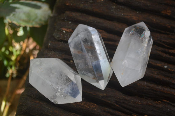 Polished Double Terminated Clear Quartz Points  x 8 From Madagascar - Toprock Gemstones and Minerals 