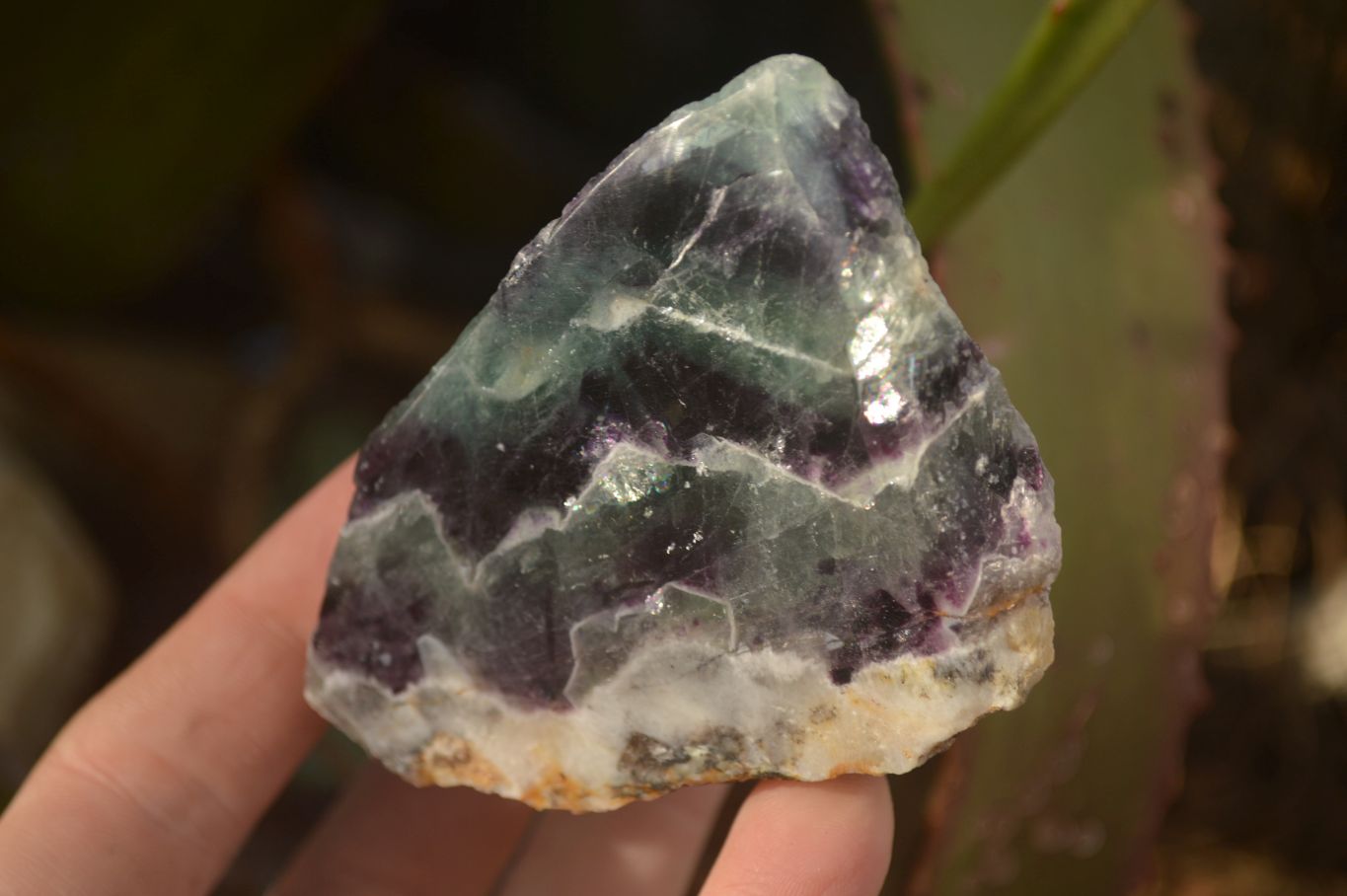 Polished  One Side Polished Watermelon Fluorite Pieces  x 10 From Uis, Namibia - Toprock Gemstones and Minerals 