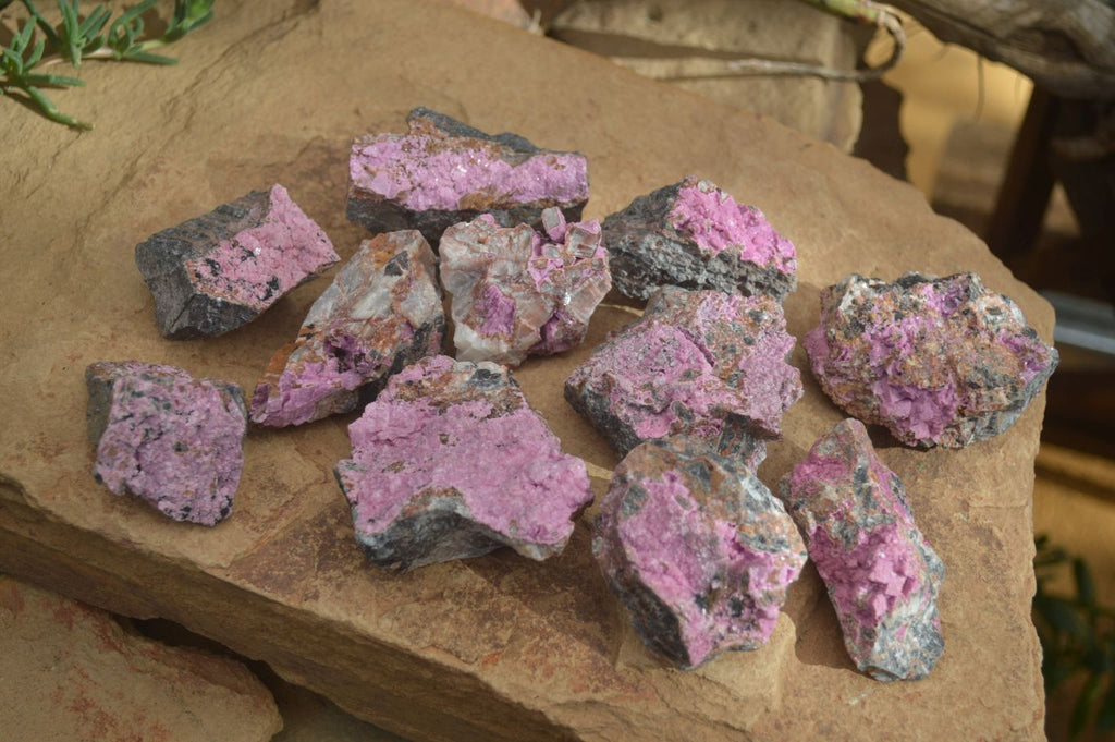 Natural Salrose Cobaltion Dolomite Specimens x 12 From Kakanda, Congo - Toprock Gemstones and Minerals 