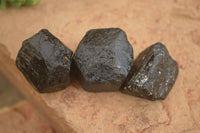 Natural Rough Schorl Black Tourmaline Crystals x 35 From Zimbabwe