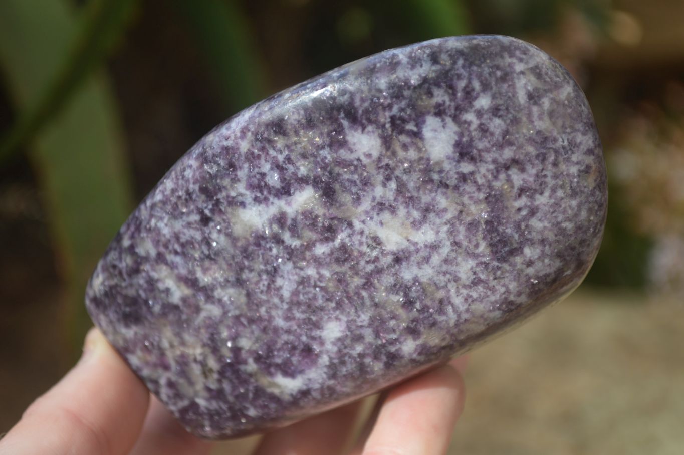 Polished Purple Lepidolite Standing Free Forms  x 3 From Zimbabwe - Toprock Gemstones and Minerals 