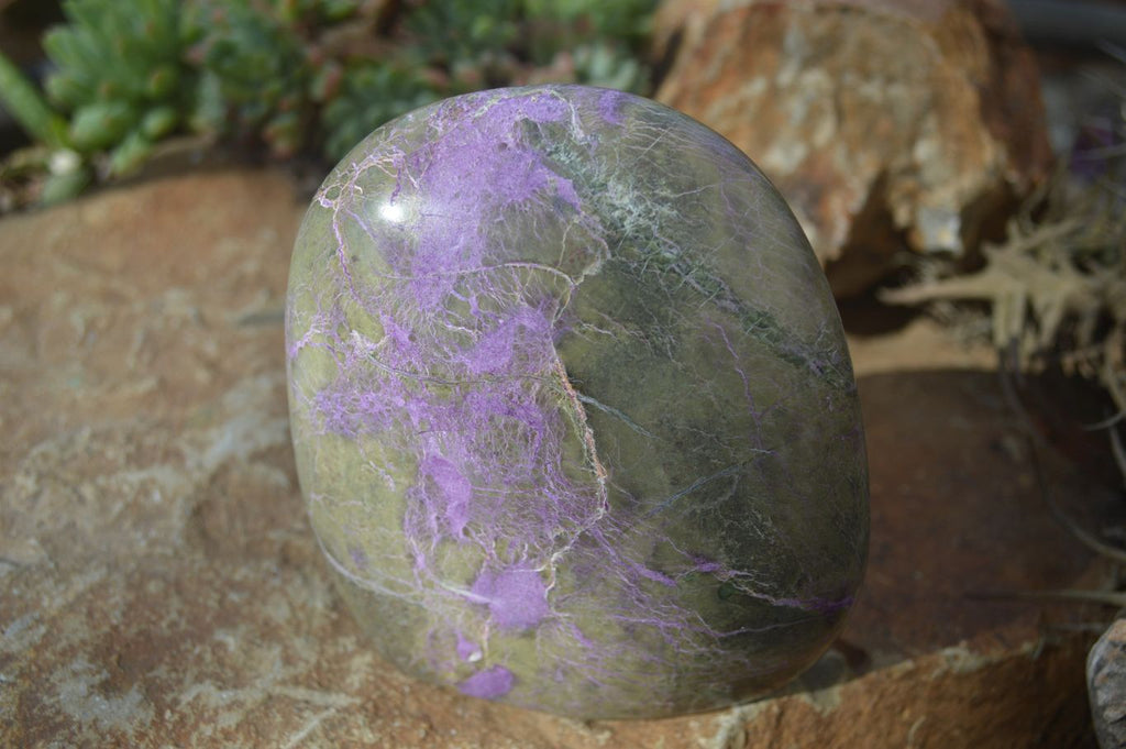 Polished Stichtite & Serpentine Standing Free Form x 1 From Barberton, South Africa - Toprock Gemstones and Minerals 