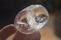 Polished Large Clear Quartz Galet / Palm Stones With Reflective Veils x 12 From Madagascar - Toprock Gemstones and Minerals 