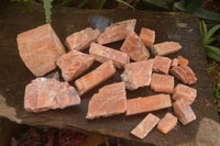 Natural New Sunset Orange Calcite Specimens  x 22 From Spitzkop, Namibia - Toprock Gemstones and Minerals 