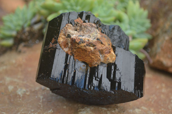 Natural Schorl Black Tourmaline Specimens  x 2 From Erongo Mountains, Namibia - TopRock