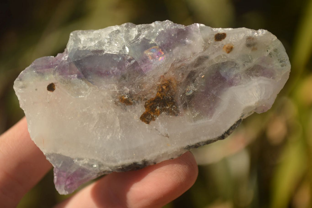 Polished  One Side Polished Watermelon Fluorite Pieces  x 10 From Uis, Namibia - Toprock Gemstones and Minerals 