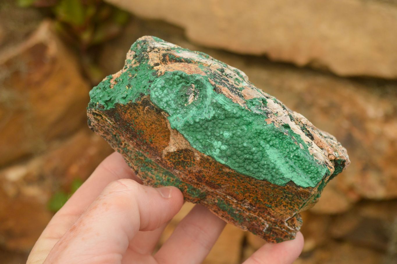 Natural Crystalline Malachite Specimens  x 6 From Tenke Fungurume, Congo - TopRock