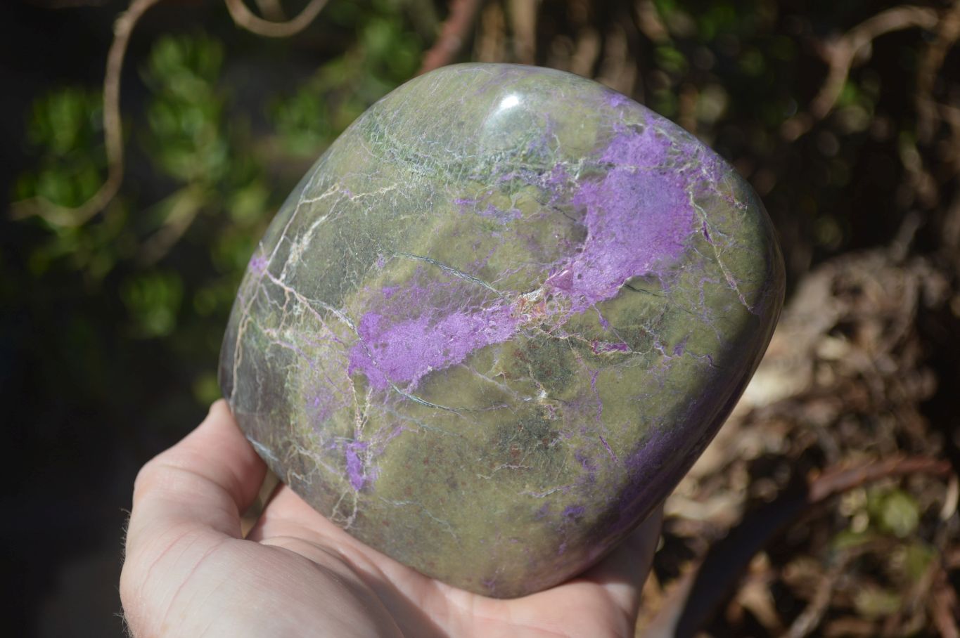 Polished Stichtite & Serpentine Standing Free Form x 1 From Barberton, South Africa - Toprock Gemstones and Minerals 