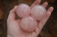 Polished Gemmy Pink Rose Quartz Spheres  x 6 From Ambatondrazaka, Madagascar - TopRock