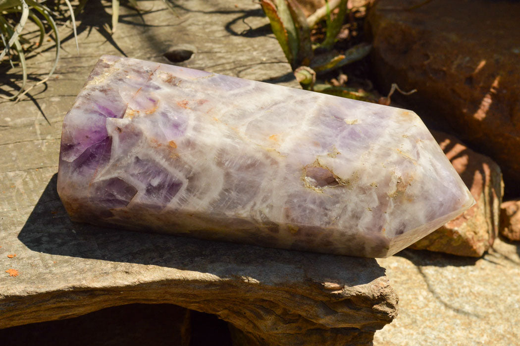 Polished Large Chevron Amethyst Point  x 1 From Madagascar - TopRock