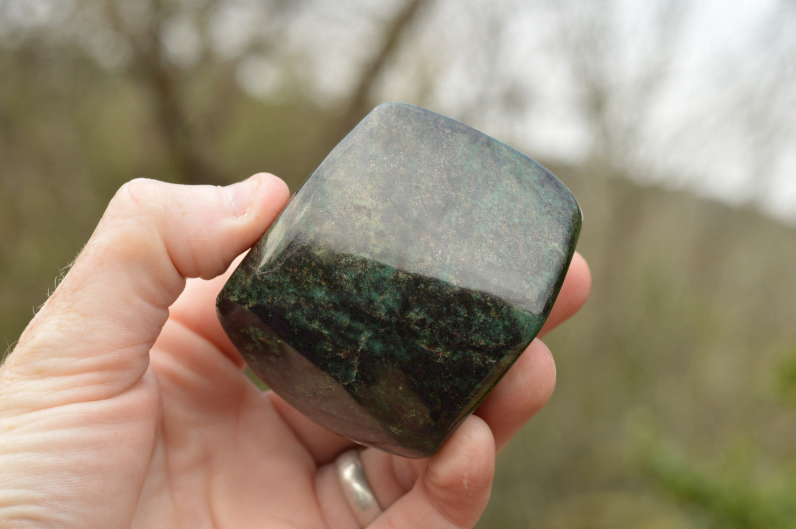 Polished Fluorescent Ruby Corundum In Chrome Verdite Free Forms x 5 From Zimbabwe - TopRock