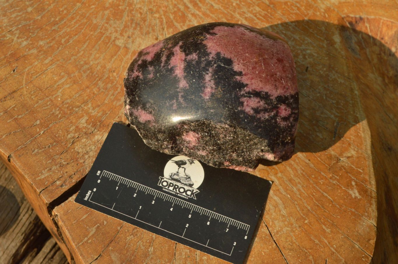 Polished Half Polished Pink & Black Rhodonite Pieces x 6 From Madagascar - TopRock