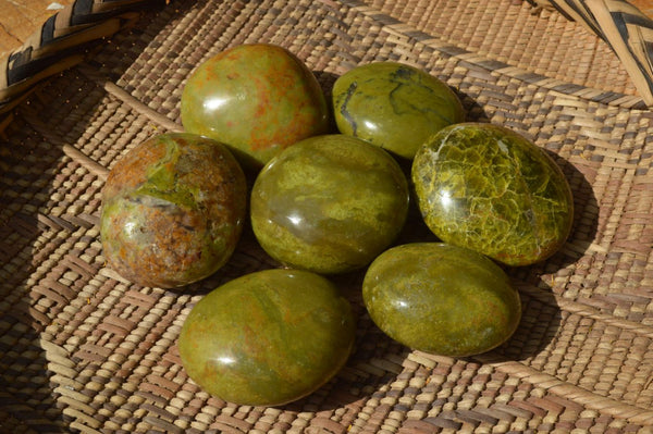 Polished Highly Selected Green Opal Gallets x 12 From Antsirabe, Madagascar - TopRock