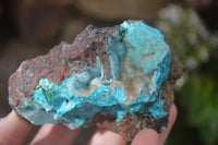 Natural Drusy Coated Chrysocolla & Malachite Specimens x 4 From Likasi, Congo - Toprock Gemstones and Minerals 