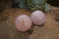 Polished Gemmy Pink Rose Quartz Spheres  x 6 From Ambatondrazaka, Madagascar - TopRock