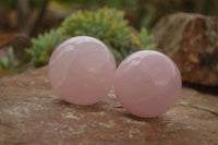 Polished Gemmy Pink Rose Quartz Spheres  x 6 From Ambatondrazaka, Madagascar - TopRock