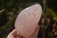Polished Pink Rose Quartz Standing Free Forms x 2 From Ambatondrazaka, Madagascar - TopRock