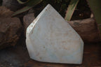 Polished Extra Large Blue Smithsonite Aragonite Point x 1 From Congo - Toprock Gemstones and Minerals 