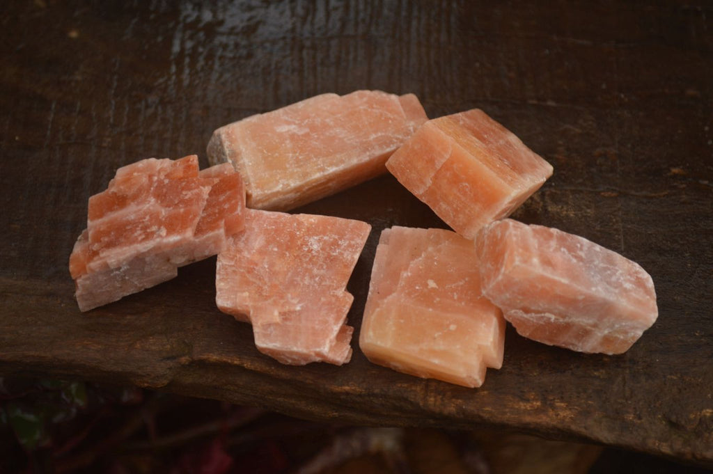 Natural New Sunset Orange Calcite Specimens  x 22 From Spitzkop, Namibia - Toprock Gemstones and Minerals 