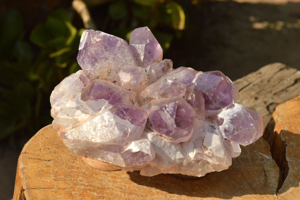 Natural Jacaranda Amethyst Quartz Clusters  x 2 From Mambwe, Zambia - TopRock