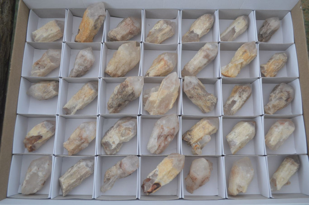 Natural Single Pineapple Quartz Crystals  x 35 From Antsirabe, Madagascar - Toprock Gemstones and Minerals 