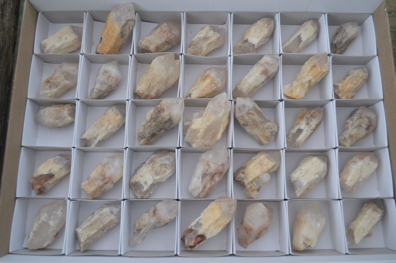 Natural Single Pineapple Quartz Crystals  x 35 From Antsirabe, Madagascar - Toprock Gemstones and Minerals 