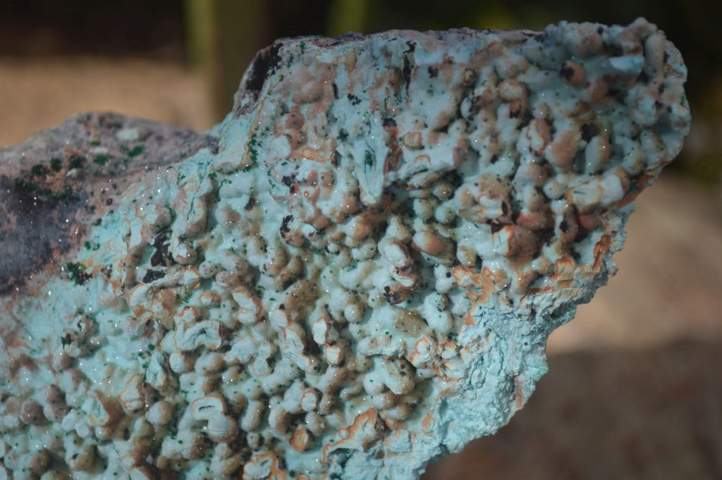 Natural Drusy Coated Chrysocolla & Malachite Specimens x 4 From Likasi, Congo - Toprock Gemstones and Minerals 
