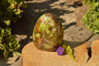 Polished Green Opal Standing Free Form  x 1 From Antsirabe, Madagascar - TopRock