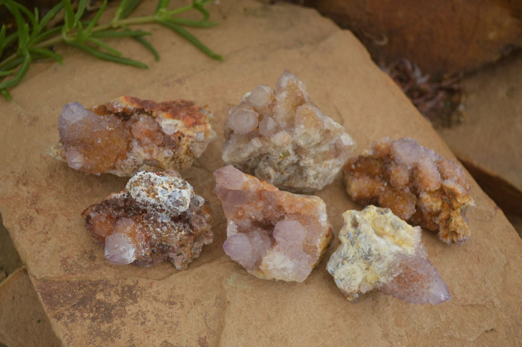 Natural Rare Spirit Ametrine Quartz Specimens  x 6 From Boekenhouthoek, South Africa - Toprock Gemstones and Minerals 