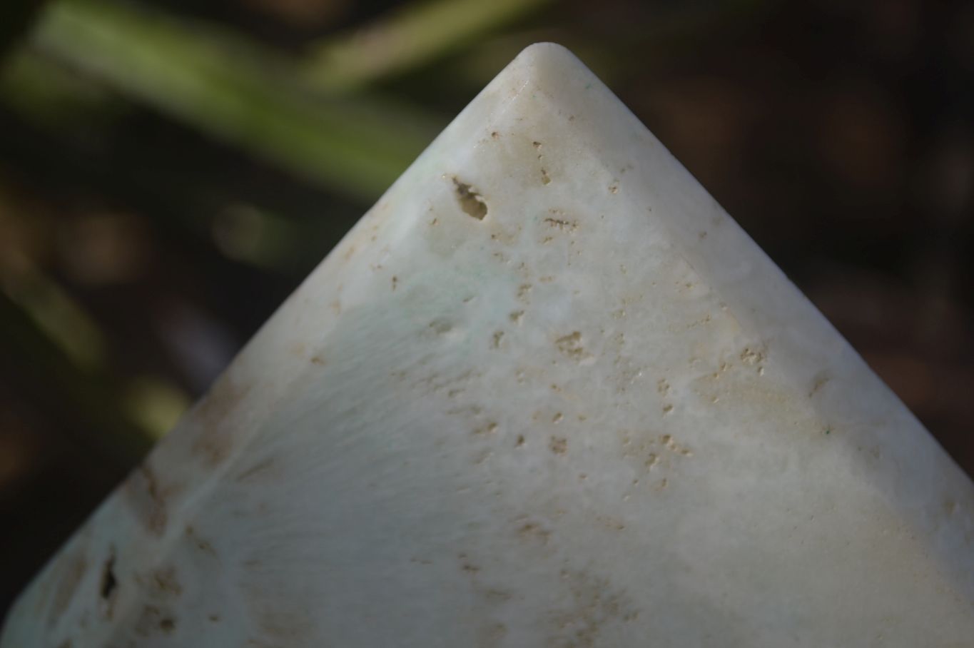 Polished Extra Large Blue Smithsonite Aragonite Point x 1 From Congo - Toprock Gemstones and Minerals 