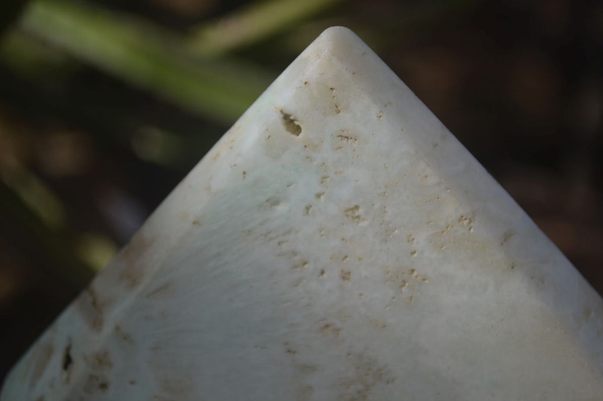 Polished Extra Large Blue Smithsonite Aragonite Point x 1 From Congo - Toprock Gemstones and Minerals 