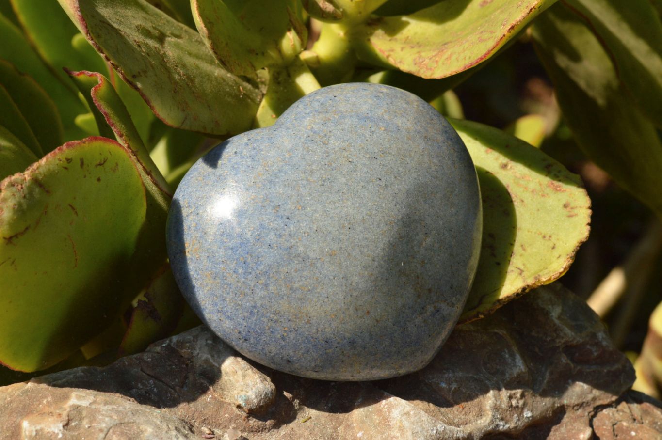 Polished Highly Selected Medium Sized Blue Lazulite Hearts  x 6 From Madagascar - TopRock