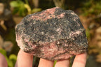 Polished Half Polished Pink & Black Rhodonite Pieces x 6 From Madagascar - TopRock