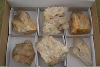 Natural Cascading White Phantom Smokey Quartz Specimens  x 6 From Luena, Congo - Toprock Gemstones and Minerals 